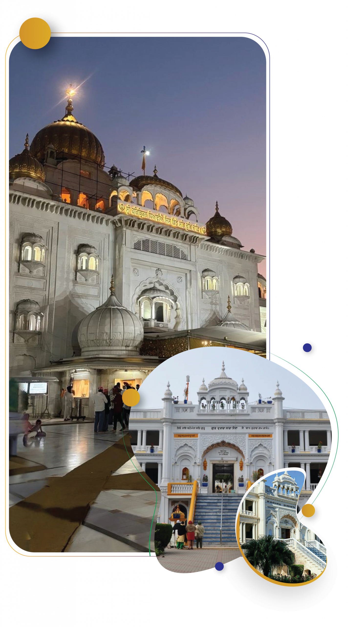 Sikh Gurdwara at night