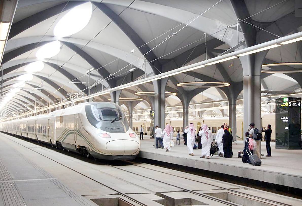 Tall minaret blue sky